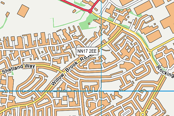 NN17 2EE map - OS VectorMap District (Ordnance Survey)