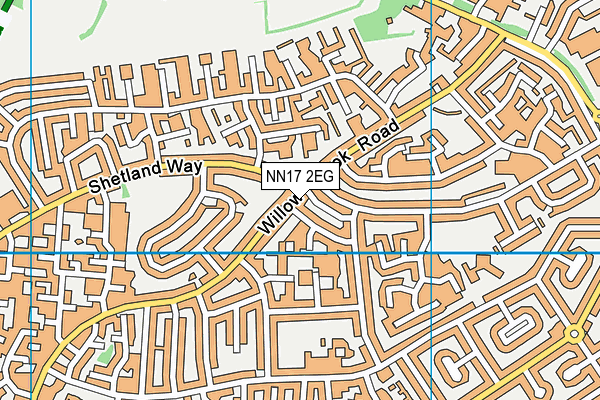 NN17 2EG map - OS VectorMap District (Ordnance Survey)