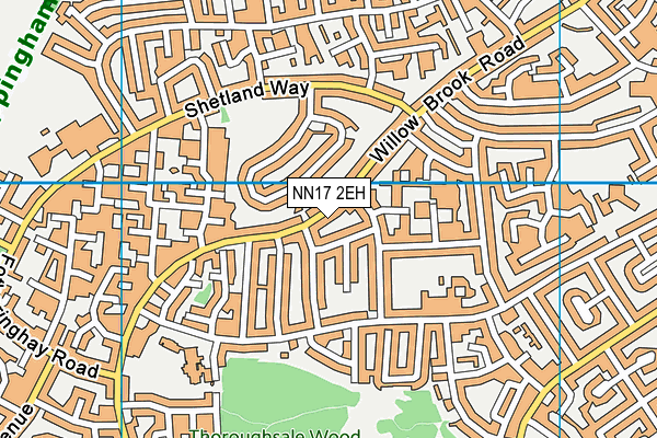 NN17 2EH map - OS VectorMap District (Ordnance Survey)