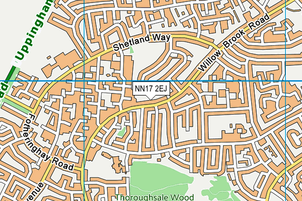 NN17 2EJ map - OS VectorMap District (Ordnance Survey)