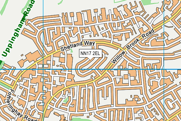 NN17 2EL map - OS VectorMap District (Ordnance Survey)