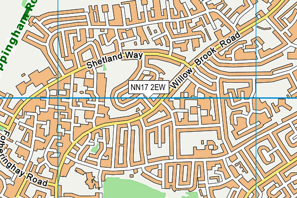 NN17 2EW map - OS VectorMap District (Ordnance Survey)