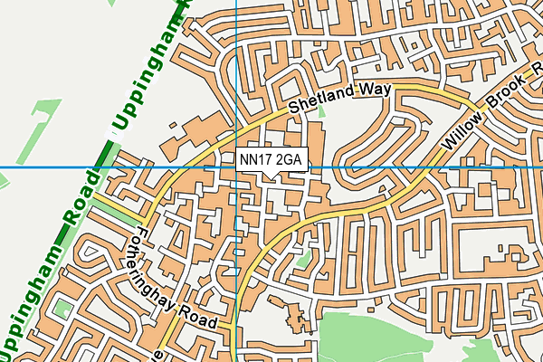 NN17 2GA map - OS VectorMap District (Ordnance Survey)