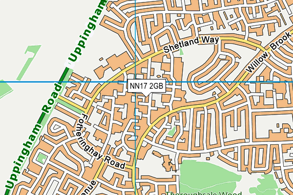 NN17 2GB map - OS VectorMap District (Ordnance Survey)