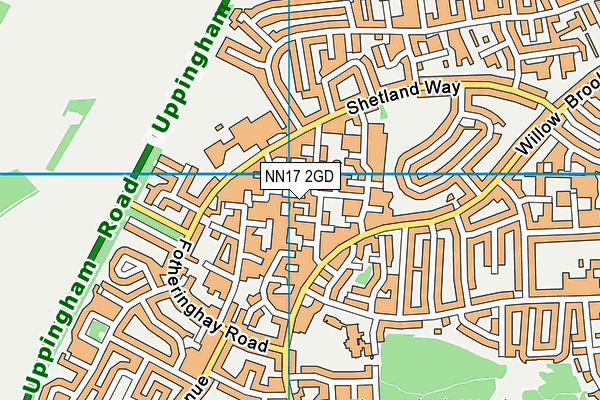 NN17 2GD map - OS VectorMap District (Ordnance Survey)