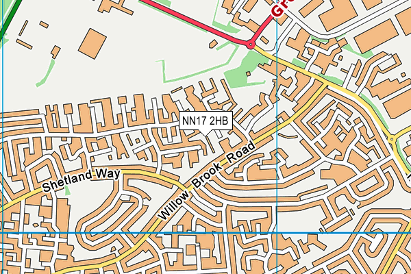 NN17 2HB map - OS VectorMap District (Ordnance Survey)