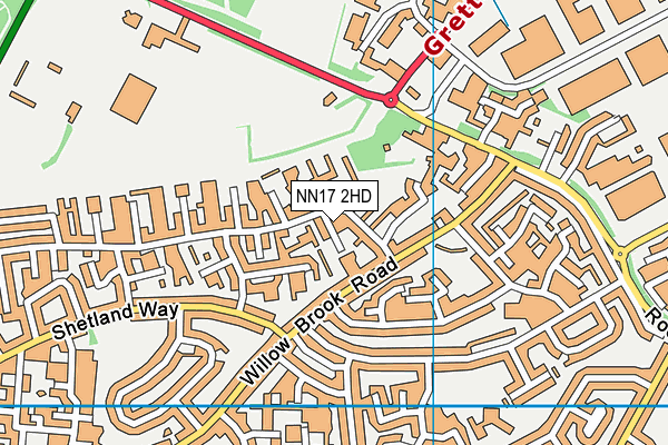 NN17 2HD map - OS VectorMap District (Ordnance Survey)