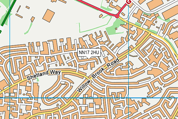 NN17 2HU map - OS VectorMap District (Ordnance Survey)