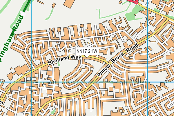 NN17 2HW map - OS VectorMap District (Ordnance Survey)