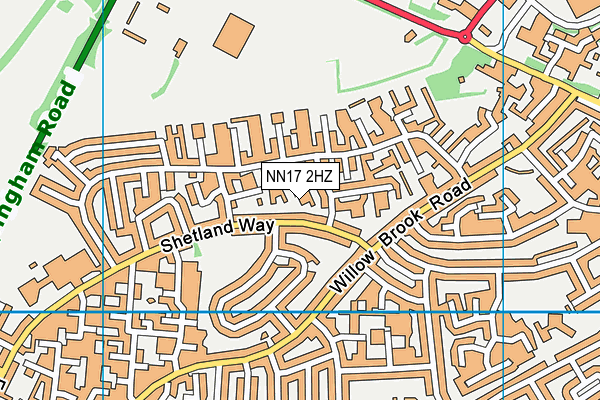 NN17 2HZ map - OS VectorMap District (Ordnance Survey)