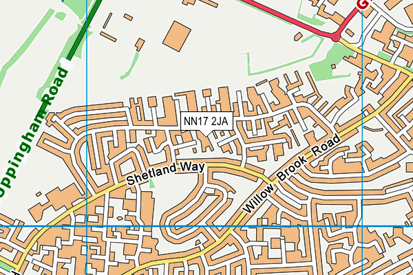 NN17 2JA map - OS VectorMap District (Ordnance Survey)
