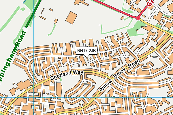NN17 2JB map - OS VectorMap District (Ordnance Survey)