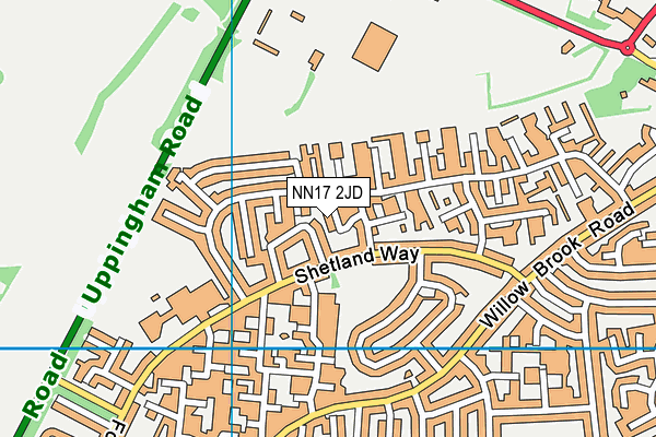 NN17 2JD map - OS VectorMap District (Ordnance Survey)