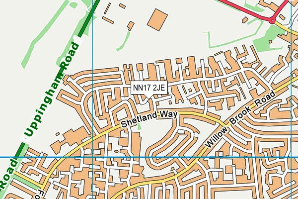 NN17 2JE map - OS VectorMap District (Ordnance Survey)