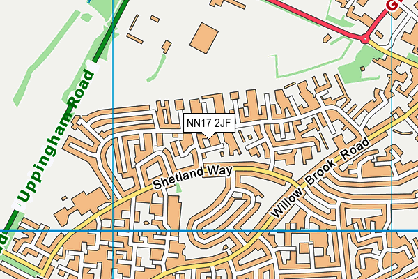 NN17 2JF map - OS VectorMap District (Ordnance Survey)