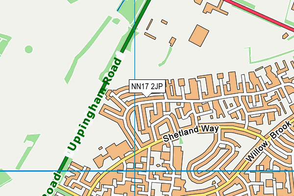 NN17 2JP map - OS VectorMap District (Ordnance Survey)