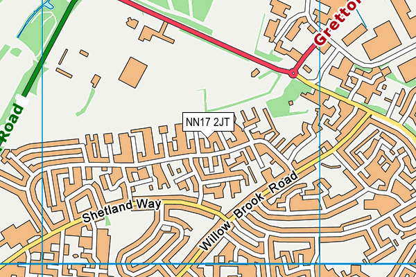 NN17 2JT map - OS VectorMap District (Ordnance Survey)