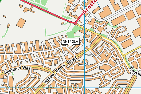 NN17 2LA map - OS VectorMap District (Ordnance Survey)