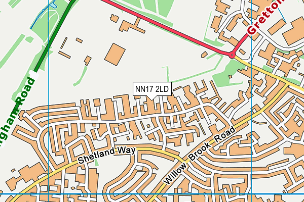 NN17 2LD map - OS VectorMap District (Ordnance Survey)