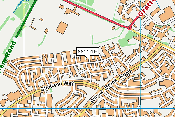 NN17 2LE map - OS VectorMap District (Ordnance Survey)