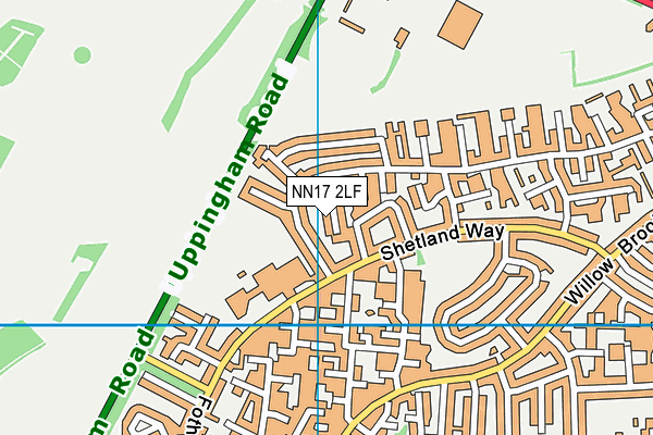 NN17 2LF map - OS VectorMap District (Ordnance Survey)