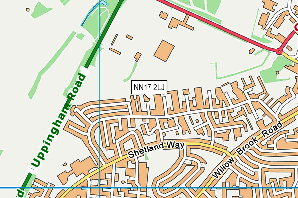 NN17 2LJ map - OS VectorMap District (Ordnance Survey)