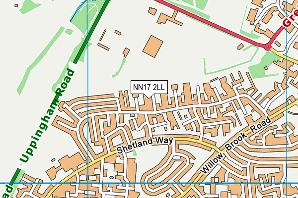 NN17 2LL map - OS VectorMap District (Ordnance Survey)