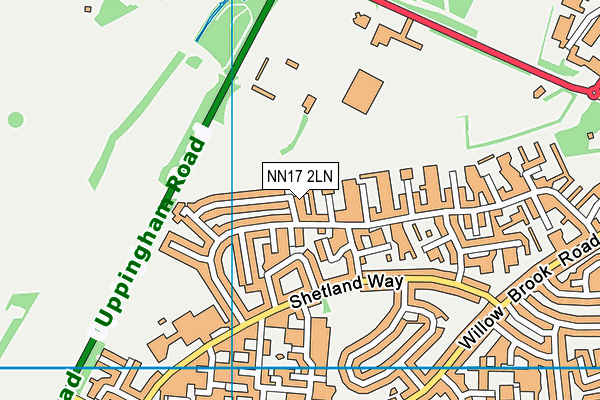NN17 2LN map - OS VectorMap District (Ordnance Survey)