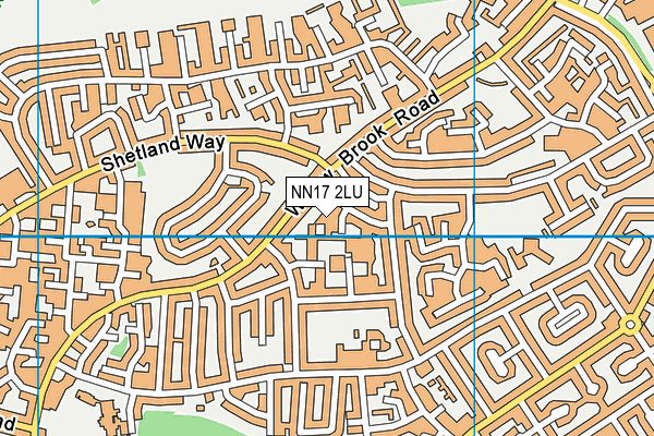 NN17 2LU map - OS VectorMap District (Ordnance Survey)