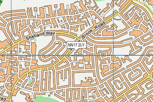NN17 2LY map - OS VectorMap District (Ordnance Survey)