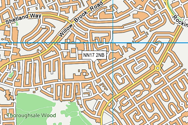 NN17 2NB map - OS VectorMap District (Ordnance Survey)