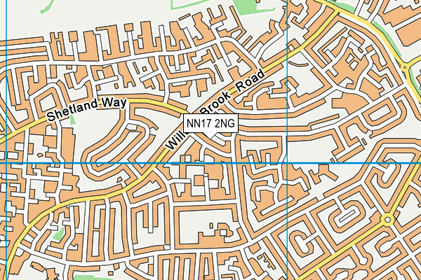 NN17 2NG map - OS VectorMap District (Ordnance Survey)