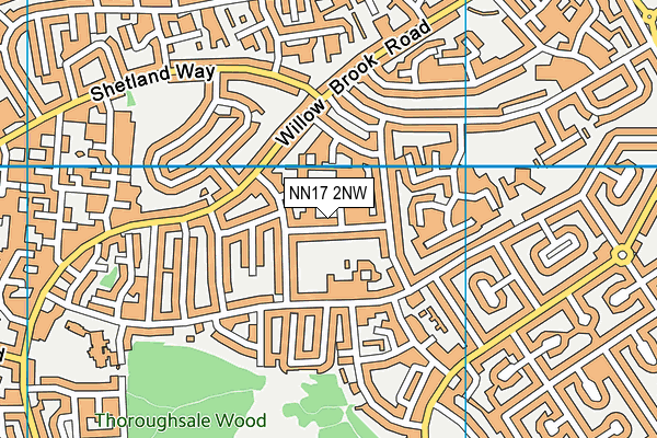 NN17 2NW map - OS VectorMap District (Ordnance Survey)
