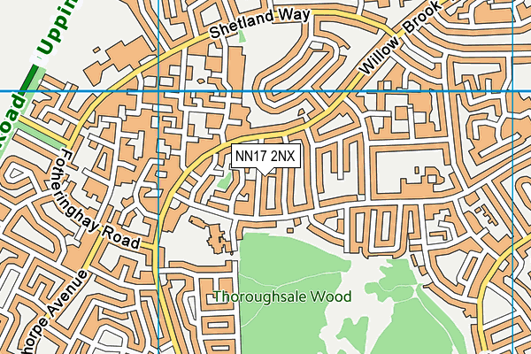 NN17 2NX map - OS VectorMap District (Ordnance Survey)
