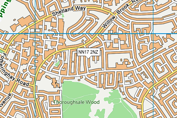 NN17 2NZ map - OS VectorMap District (Ordnance Survey)