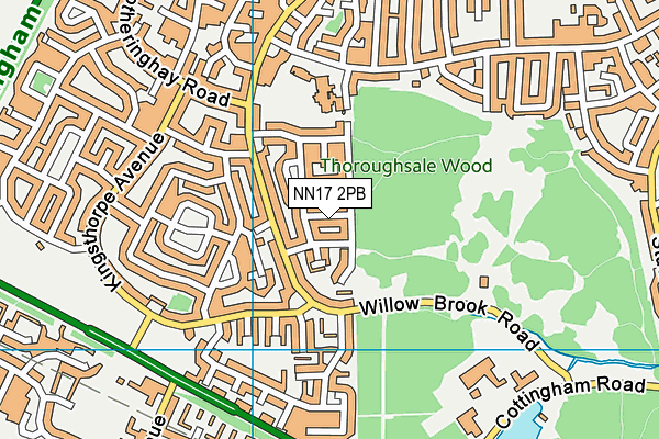 NN17 2PB map - OS VectorMap District (Ordnance Survey)