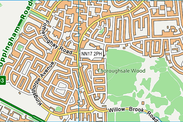 NN17 2PH map - OS VectorMap District (Ordnance Survey)