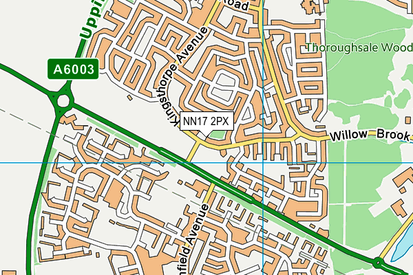 NN17 2PX map - OS VectorMap District (Ordnance Survey)