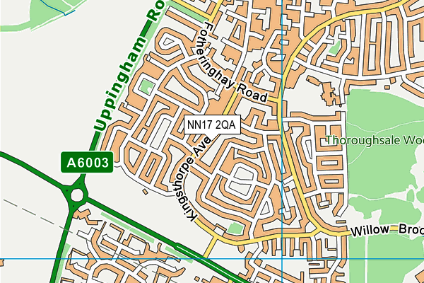 NN17 2QA map - OS VectorMap District (Ordnance Survey)