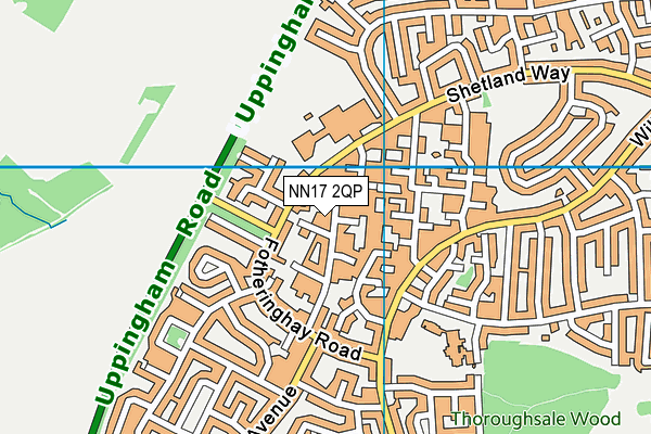 NN17 2QP map - OS VectorMap District (Ordnance Survey)