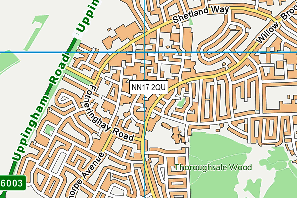 NN17 2QU map - OS VectorMap District (Ordnance Survey)