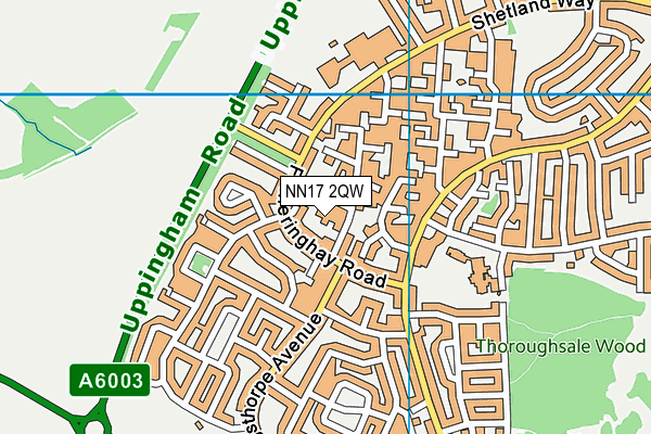 NN17 2QW map - OS VectorMap District (Ordnance Survey)