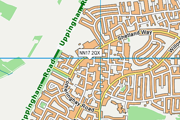 NN17 2QX map - OS VectorMap District (Ordnance Survey)