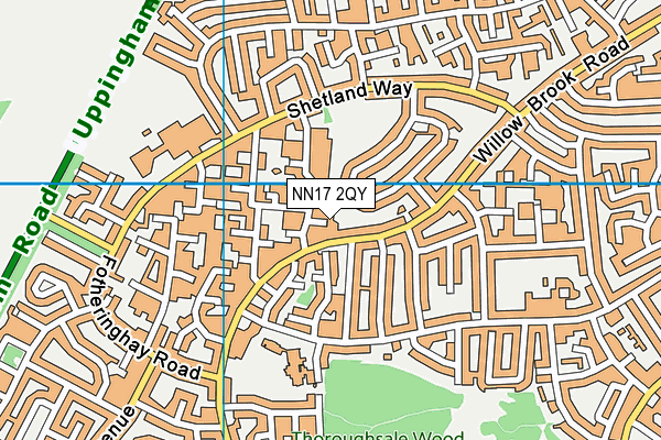 NN17 2QY map - OS VectorMap District (Ordnance Survey)