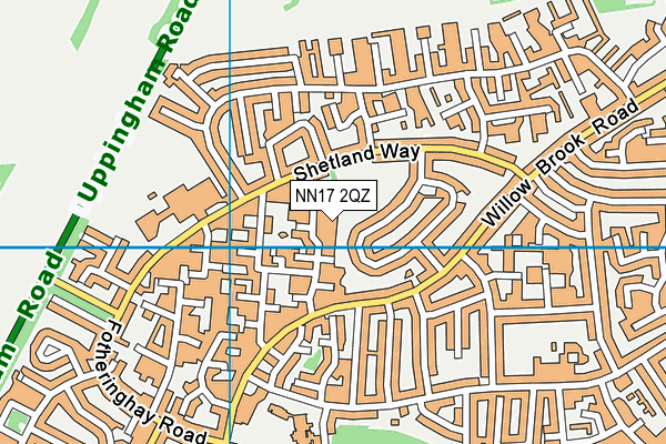 NN17 2QZ map - OS VectorMap District (Ordnance Survey)