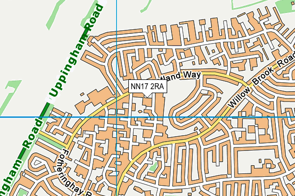 NN17 2RA map - OS VectorMap District (Ordnance Survey)
