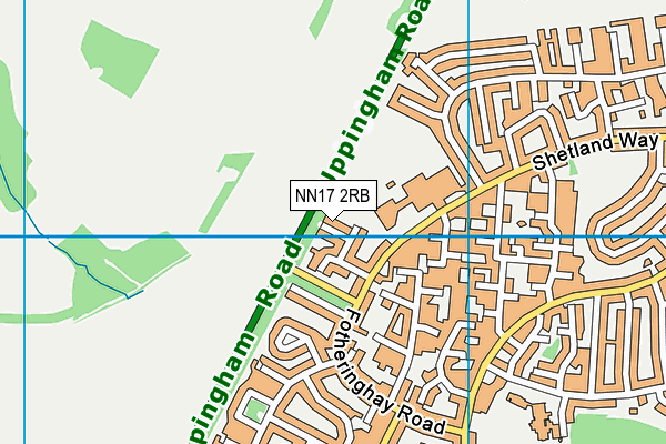 NN17 2RB map - OS VectorMap District (Ordnance Survey)