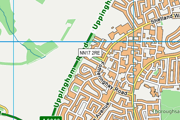NN17 2RE map - OS VectorMap District (Ordnance Survey)