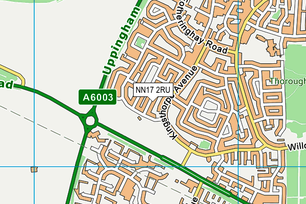 NN17 2RU map - OS VectorMap District (Ordnance Survey)