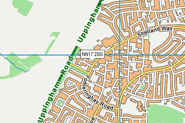 Lodge Park Sports Centre map (NN17 2SG) - OS VectorMap District (Ordnance Survey)